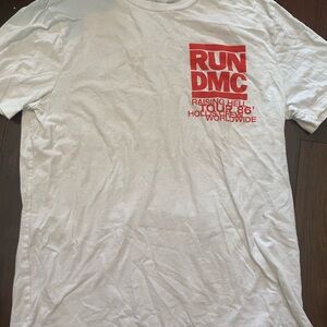 White and Red Graphic Run DMC Gap Tee